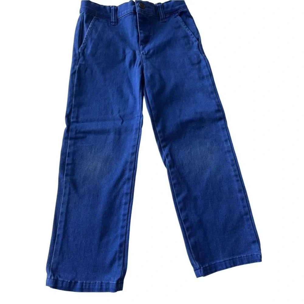 Cute coordinated toddler boys outfit! Janie and Jack blue pants & Sweatshirt